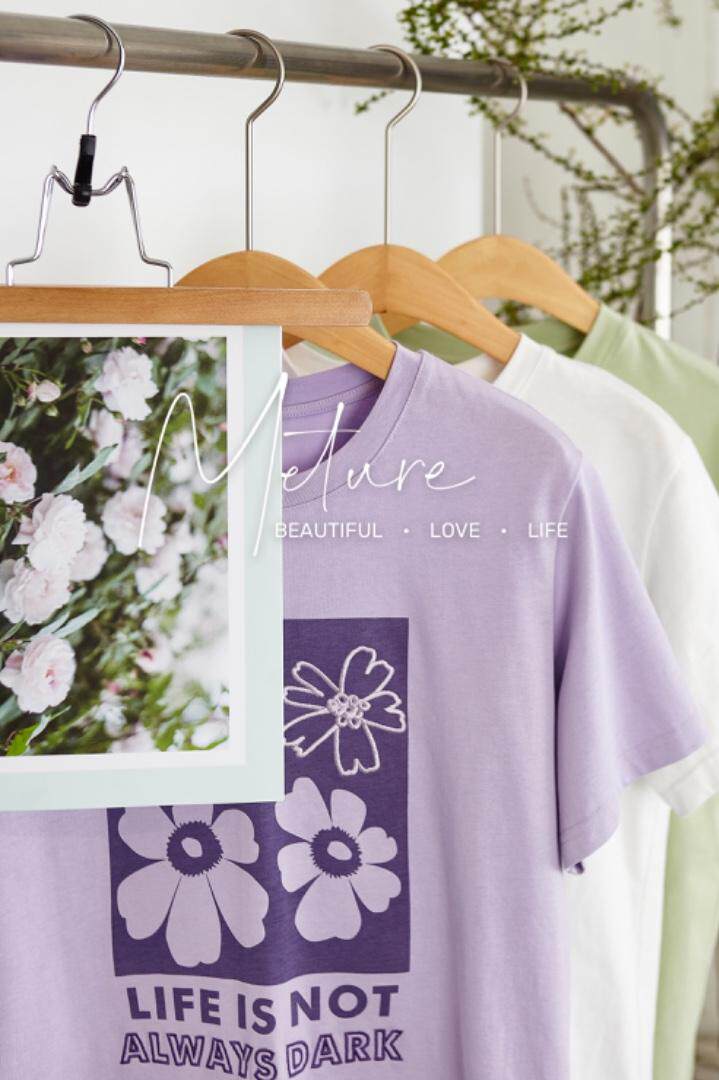 现货夏款印花短袖T恤，女装T恤，觅处