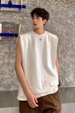 美式垫肩背心男大码四角星无袖短袖T恤男BX8764P25控39，男装背心/马甲，星座226-1