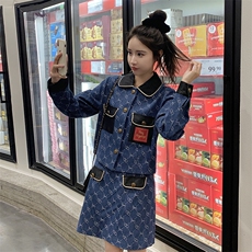 2023秋装新款牛仔套裙两件套B191-1155-P155-K208，女装套装/套裙，浙宝210（原浙宝191）