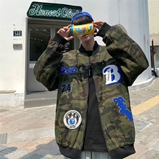 秋季青春流行男夹克文艺潮棉迷彩毛巾绣外套M8801-P68，男装夹克，星座1109-3