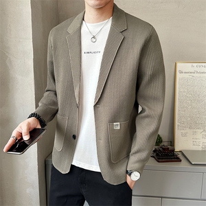 针织衫开衫外套男春秋季新款毛衣西装韩版潮流时尚百搭K7706-P115图片