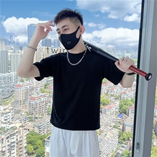 半高领短袖t恤男夏季薄款新款内搭春秋季针织打底衫T207，男装T恤，星座1116A-2（原606A-1）