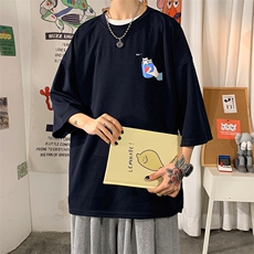 Q11262-P30春夏季七分袖t恤男大码五分袖男短袖中袖，男装T恤，电商A040