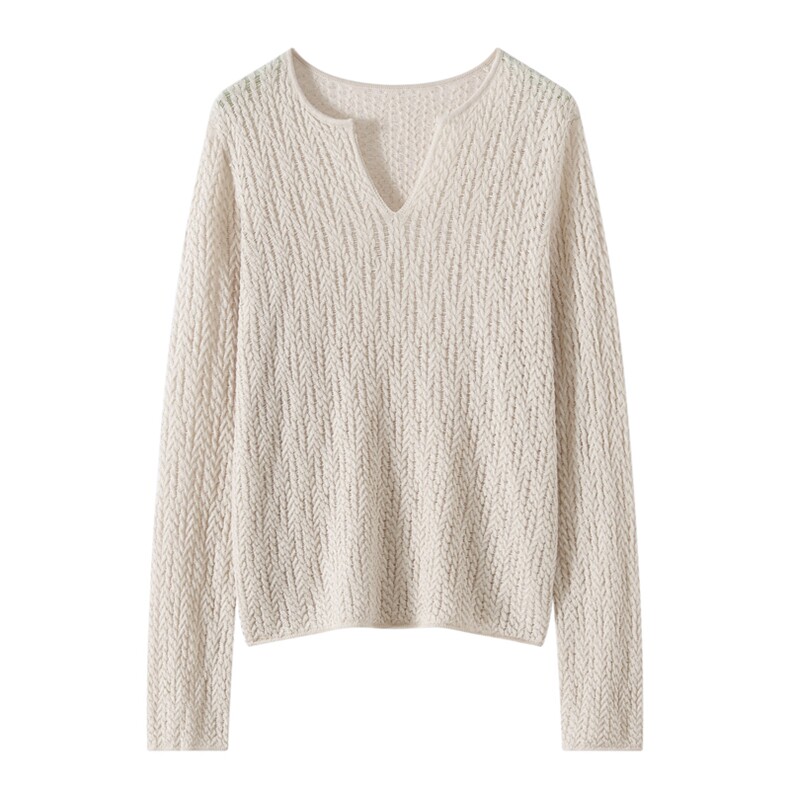 2026年秋季时尚百搭通勤简约休闲V领套衫，女装羊毛衫，东远绒业