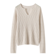 2026年秋季时尚百搭通勤简约休闲V领套衫，女装羊毛衫，东远绒业