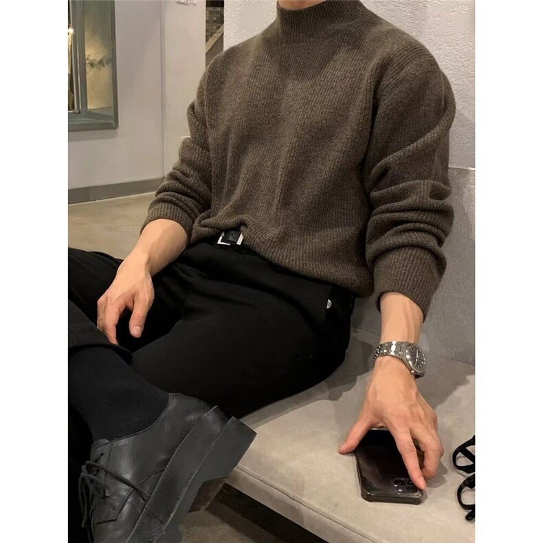 MRCYC简约复古圆领卫衣男士春季宽松基础款上衣韩系潮流套头外套,女装短外套,星座506A
