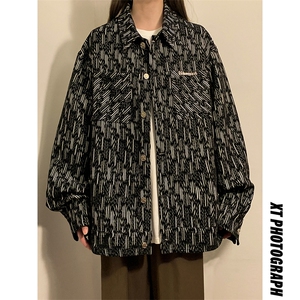 中性定制面料夹克女大码情侣潮流大码M-5XL夹克男JK77868P90控148图片