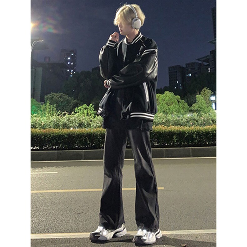 美式hiphop牛仔裤修身直筒微喇叭裤 控价68图片