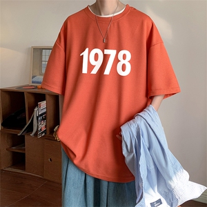 ！2024夏季新款男士字母印花华夫格短袖T恤半袖TXH331P25图片