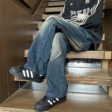 设计松紧腰牛仔裤男直筒B342-Z400-P50控68，男装牛仔裤，电商B342