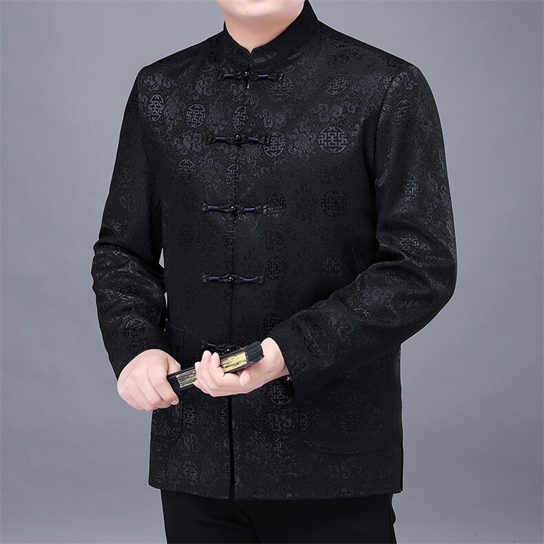 唐装加绒加厚爸爸秋冬爷爷2022风男装中老年棉服HL2021-P160,男装棉衣,星座1105-3