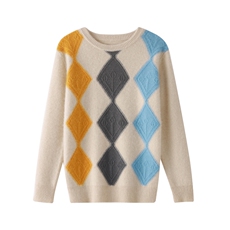 男士圆领长袖毛衣修身针织衫男装时尚百搭羊毛上衣，男装羊毛衫，琳华羊绒