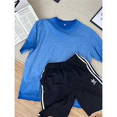 260G重磅纯棉短袖t恤男士夏季复古水洗做旧TX95-P35，男装T恤，星座301C-5