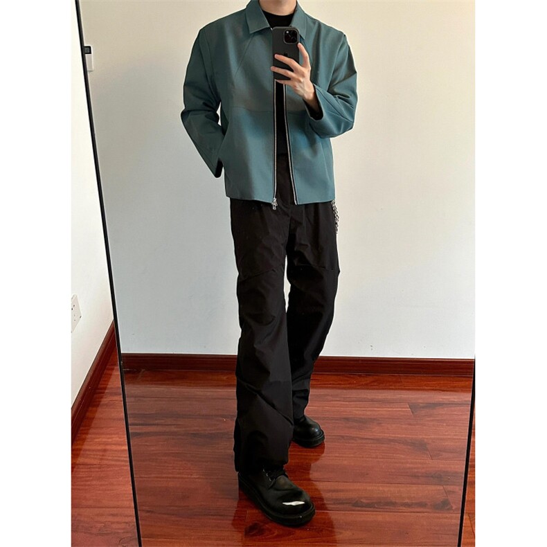 【有货】cleanfit蓝色短款外套男高级感痞帅行政夹克Y165HH-特P55,男装夹克,星座1007（原301D）