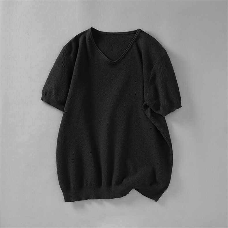 针织衫短袖t恤男士花灰色打底衣服夏天男式休闲体恤衫,男装T恤,星座914