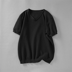 针织衫短袖t恤男士花灰色打底衣服夏天男式休闲体恤衫，男装T恤，星座914