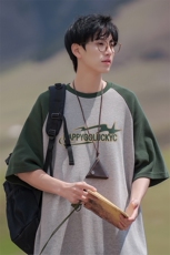 港风23新款夏季时尚百搭圆领卡通印花宽松短袖T恤DT6370P40控58，男装T恤，电商A268A