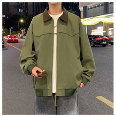 夜景水洗纯棉面料翻领夹克男士休闲外套上衣jk1182特p78，男装夹克，星座309（原A406）
