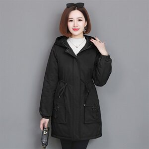 现货产品盗图必究！夹棉外套女秋冬保暖休闲减龄棉服连帽长袖棉服图片