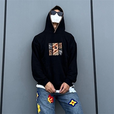 抖音得物高品质25秋冬美式重磅宽松纯色连帽贝壳刺绣卫衣AW6301，男装卫衣，电商A443