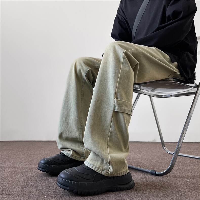 美式ins高街vibe重工艺水洗牛仔裤货号K2316P55,男装牛仔裤,电商A063