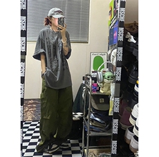B221美式ins街头hiphop宽松工装休闲裤子LK23122-P65控88，男装休闲裤，电商B221