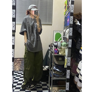 B221 美式ins街头hiphop宽松工装休闲裤子 LK23122-P65 控88图片