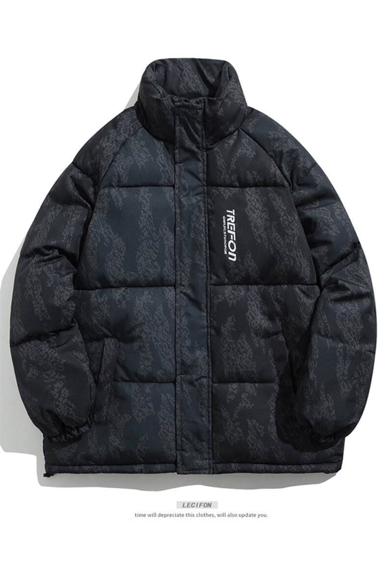 立领棉衣男女印花棉服新款冬装棉袄面包服外套3354-P70控108,男装棉衣,星座207