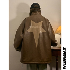 中性风鳄鱼纹印花字母设计大码潮流休闲夹克男JK77746P85控128，男装夹克，星座227-7