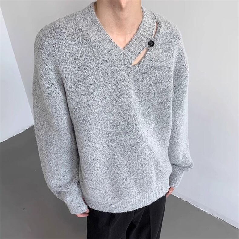 高质量慵懒风设计感宽松百搭针织衫毛衣MY065-P53,男装针织衫/毛衣,星座313A(原308A-2)