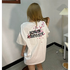 万针全刺绣工艺抖音得物高品质260克重磅纯棉双纱美式高街短袖T恤图片
