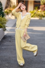 小香风时尚卫衣套装女2025春季新款洋气显瘦减龄蕾丝拼接两件套，女装套装/套裙，韩宇舍
