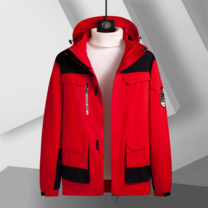 2023秋冬三合一抗寒加绒户外运动服两件套超大码冲锋衣PL799-P210,男装棉衣,星座1105-3