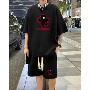 套装！ 华夫格套装短袖T恤短裤男 TZ240-特P 38图片