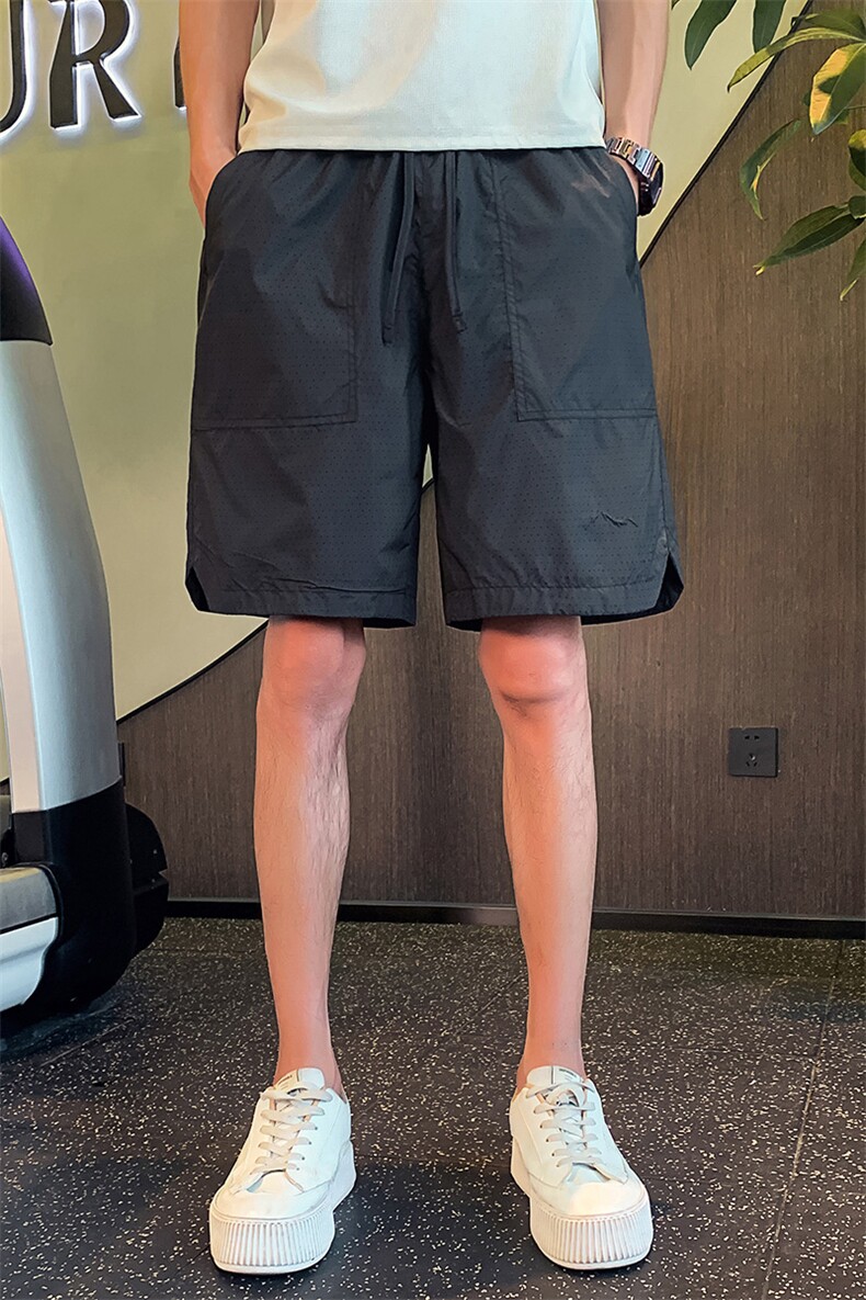 社会小伙夏季男士纯色运动短裤薄款速干5分裤宽松休闲裤C208-6766,男装牛仔裤,电商C208