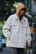 JK9968P85港风连帽假两件宽松百搭夹克外套，男装夹克，星座1204-3