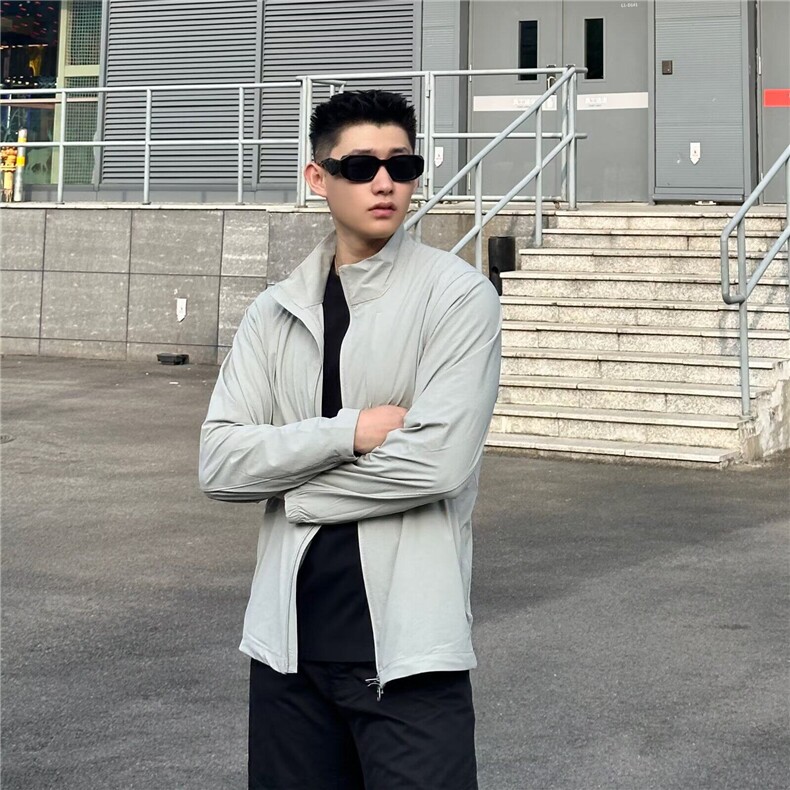 春夏季日系休闲薄款三防夹克外套男女户外骑行修身款立领防晒服,男装夹克,星座218-1（原230）