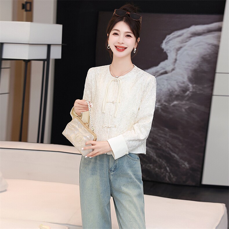 新中式休闲盘扣外套女2025春秋新款今年流行g风刺绣上衣夹克,女装短外套,天丽