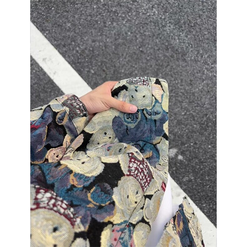 春季新款潮流百搭休闲外套男士痞帅时尚小熊刺绣翻领上衣XXF033,女装短外套,星座208-5