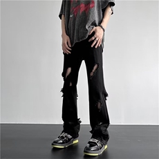 青春流行ins男直筒水洗牛仔裤T1665P40，男装牛仔裤，星座1116-2