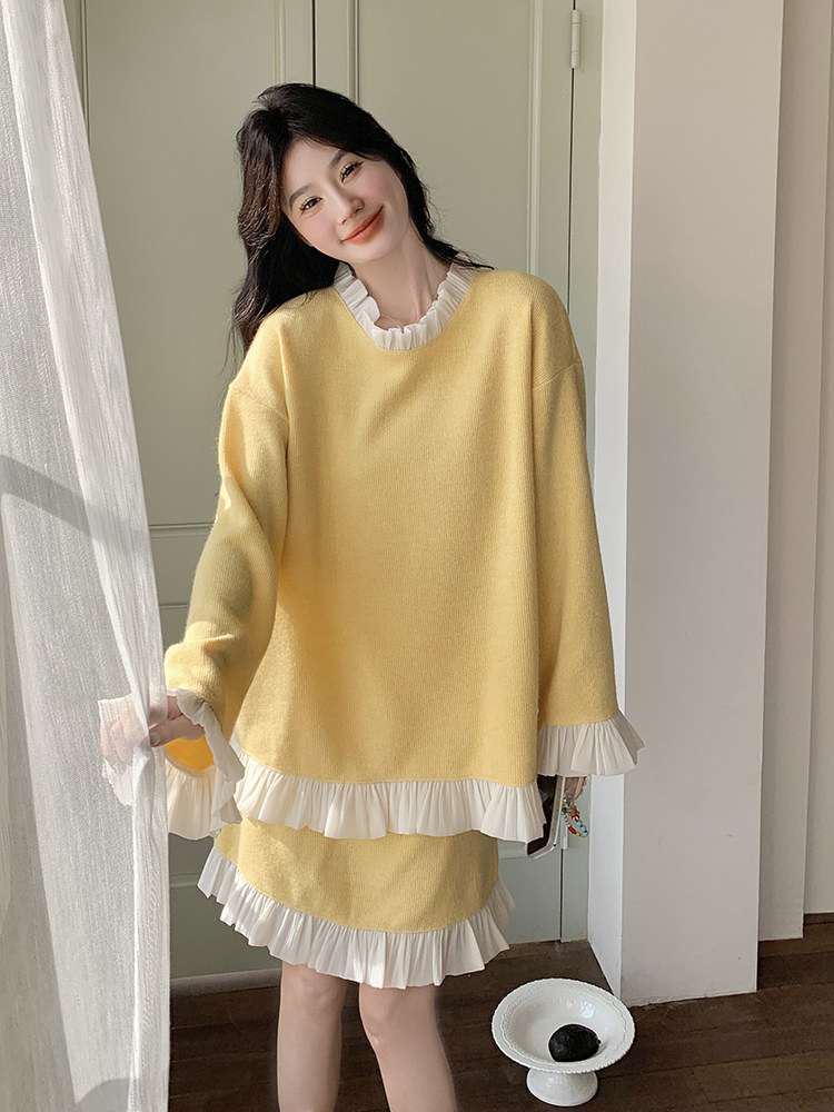 xian货·数据款2026春款荷叶边套装P140198,女装套装/套裙,2C262