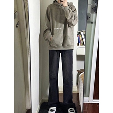 B221美式ins高街暗黑光版修身微喇牛仔裤LK23137-P55控78，男装牛仔裤，电商B221
