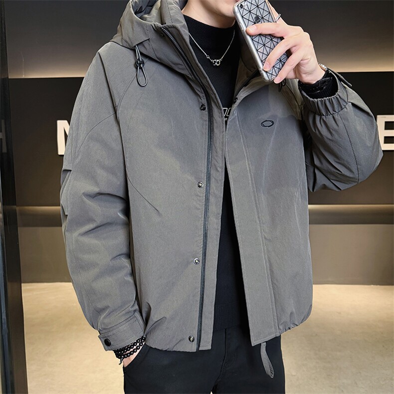 店主风2025年新标90白鸭连帽短款时尚羽绒服男LMS2558-P310,男装羽绒服,电商D240-242