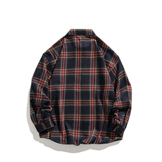 特P35无差价长袖高品质春秋格子衬衫-HS2150日系白底，男装衬衫，电商A003