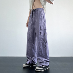美式 hiphop高街宽松飘带工装ins休闲裤货号K2310P55图片