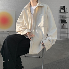8XL-M加绒灯芯绒衬衫大码复古秋冬保暖上衣外套CS9001/P58加绒68，男装衬衫，电商B238