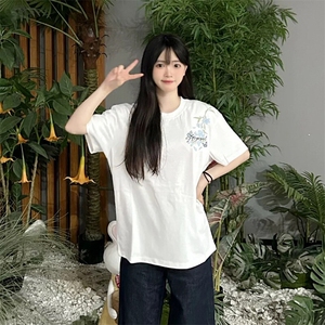 万针全刺绣解构设计260克重磅双纱纯棉高品质美式高街短袖T恤特35图片