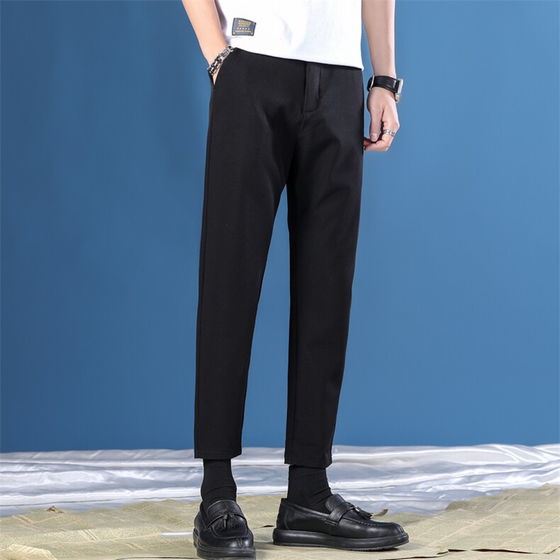 裤子男韩版潮流秋冬季新款九分小西裤男士修身垂感西装裤休闲长裤，男装西裤，星座505-2（原电商A260-1)