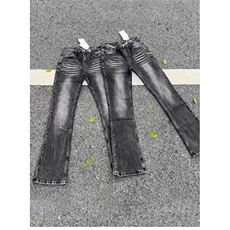 美式复古闪电裂纹牛仔裤加绒加厚直筒裤拖地阔腿裤K8002-P52网图，男装牛仔裤，电商B245