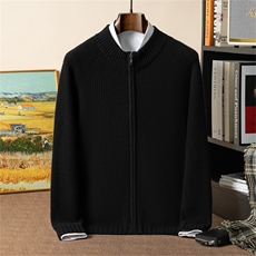 2025年秋季新款七针双股加厚针织男士羊绒开衫时尚休闲通勤百搭，男装羊绒开衫，星纬羊绒